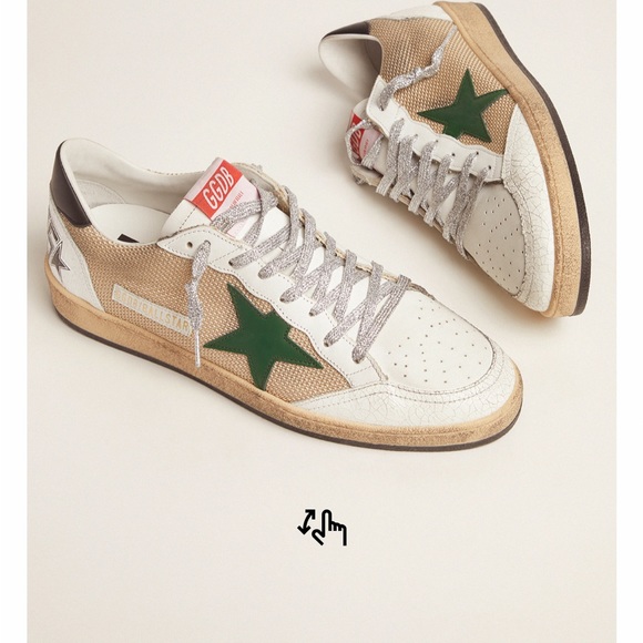 Golden Goose Ball Star sneakers in leather and mesh with black heel tab. - Picture 7 of 9